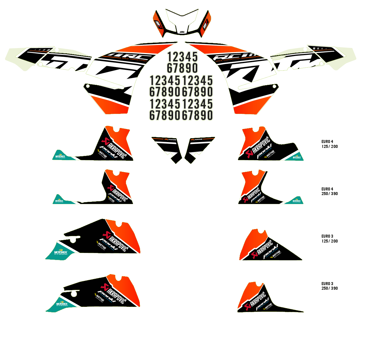 KTM Factory graphic kit