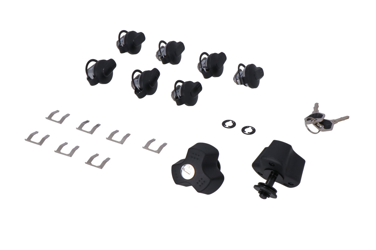 SW-Motech TRAX lock set with EVO anti-theft device, 9 locks / 2 keys