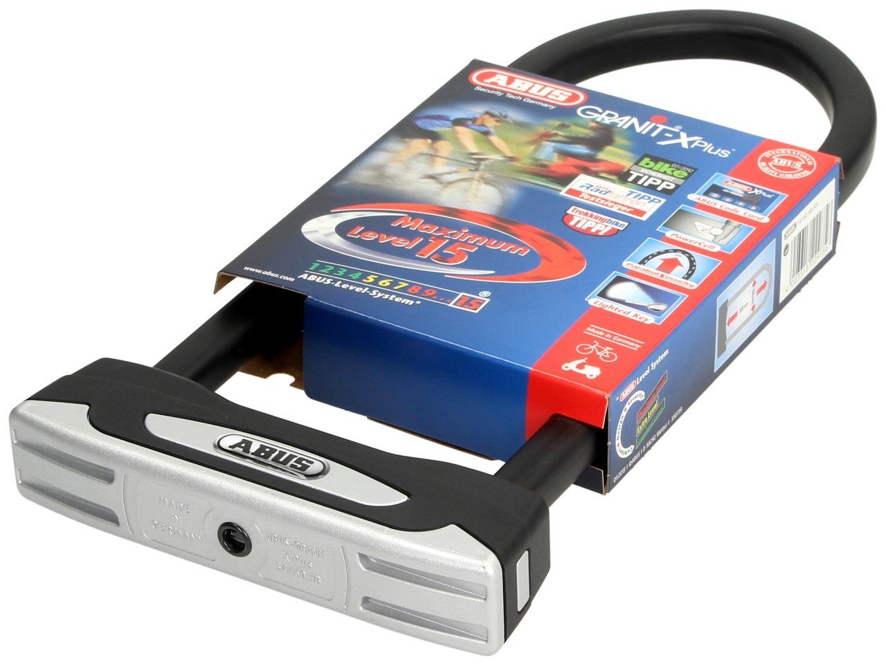 ABUS U-lock 230x108 Granit X-Plus 54 for motorcycle, scooter & Vespa