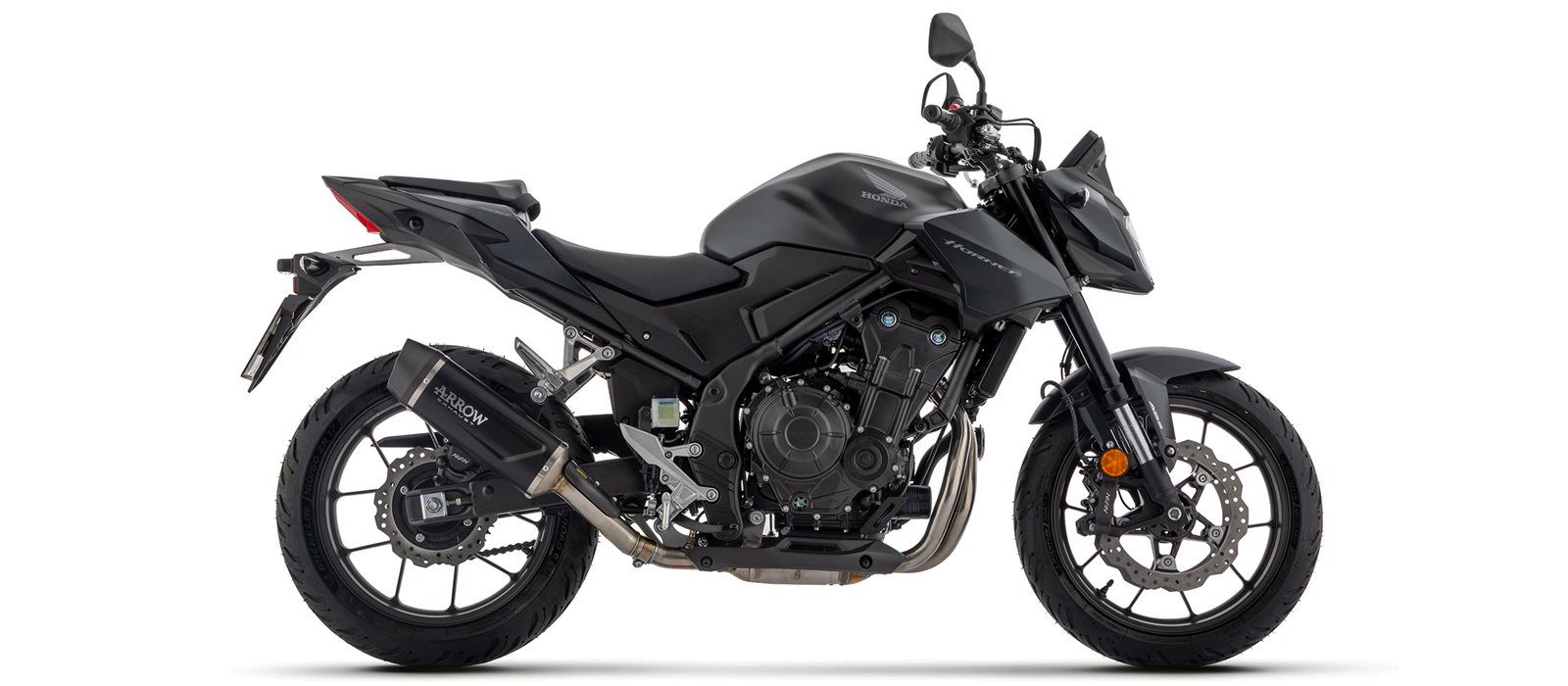 ARROW exhaust INDY RACE EVO aluminum black for Honda NX500 / CB500 Hornet (24-)