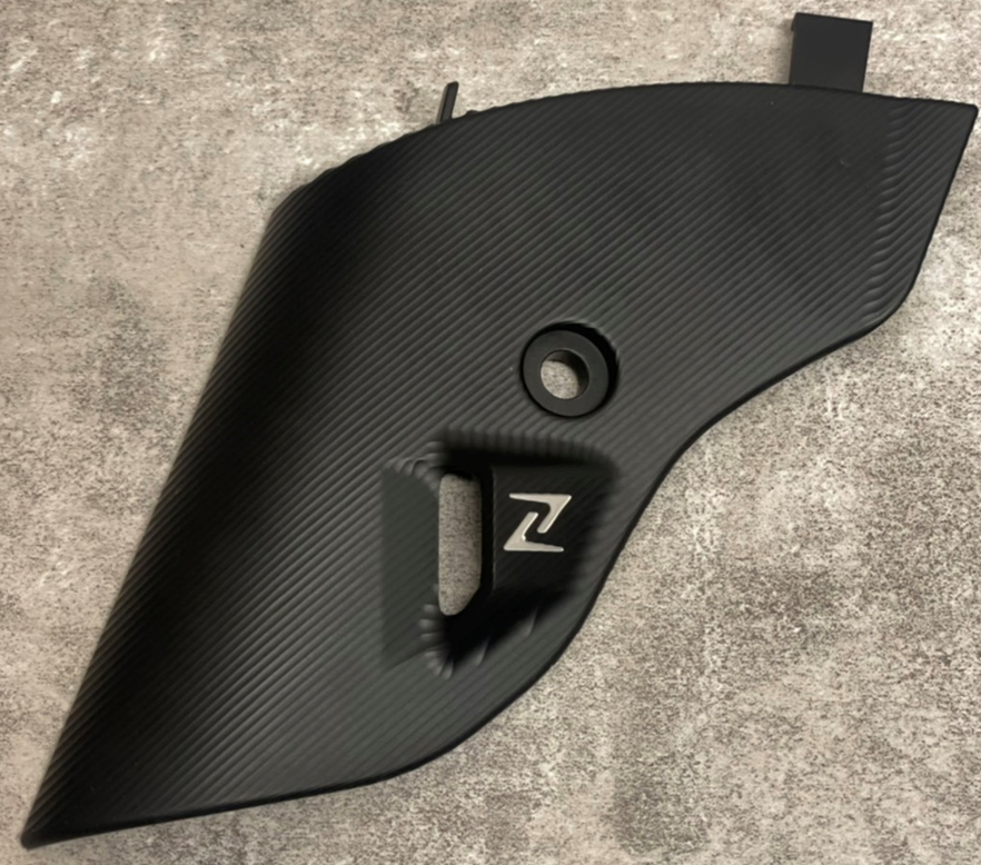 Fork fairing ZELIONI for Vespa Primavera/Sprint/Elettrica 50-150ccm, black matt anodized