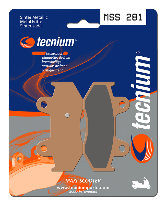 Tecnium Maxi Scooter sintered metal brake pads - MSS281