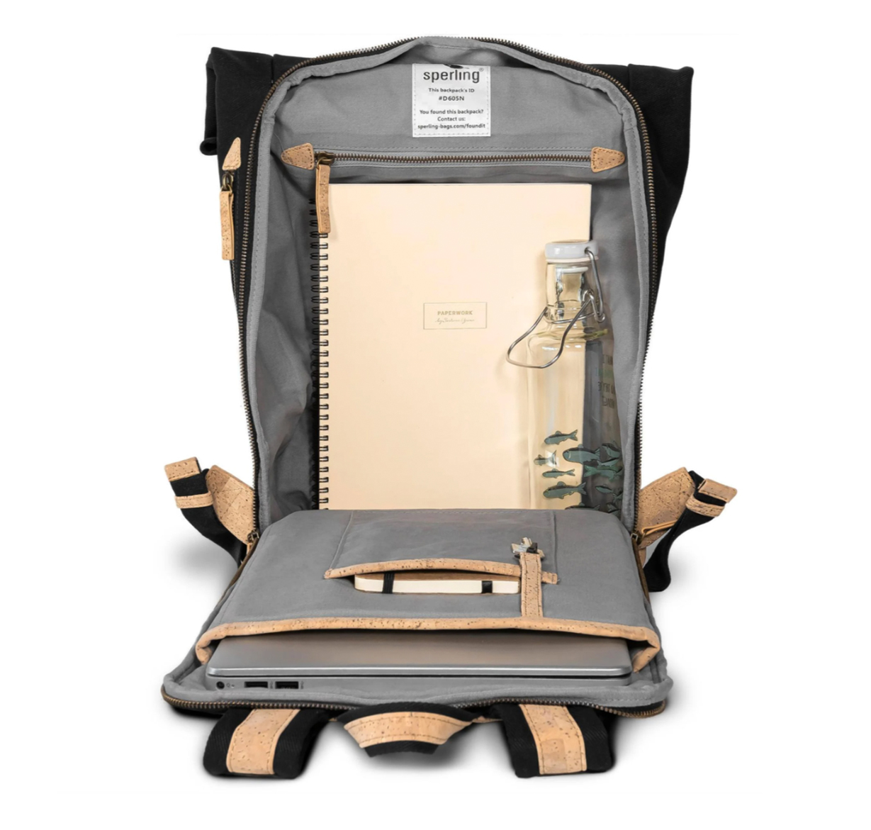 Backpack Sperling VESPA Rider Night "SIP Edition" - black / cork
