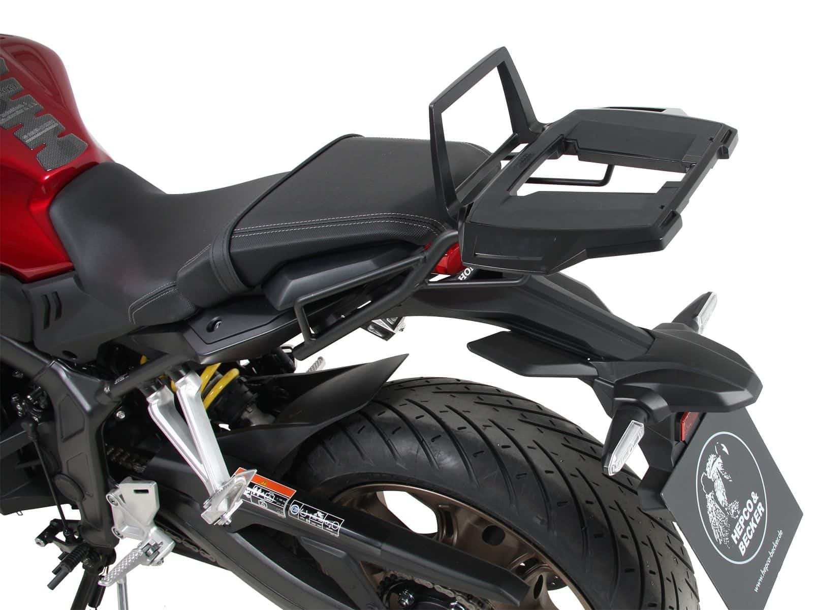 Alurack top case carrier black for Honda CBR 650 R (19-20) Hepco & Becker