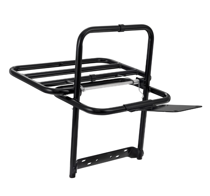 Rear luggage rack for Vespa PX 80-200cc, foldable, black