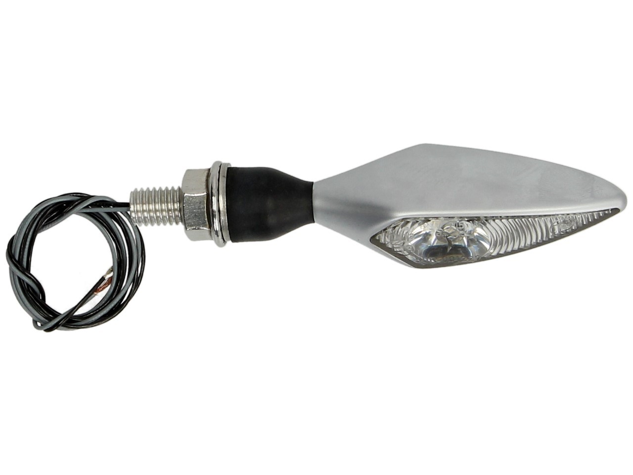 Kellermann turn signal, rhombus, steel, LED, VL/HR, 12 V, chrome matt, M8x20, E-approved