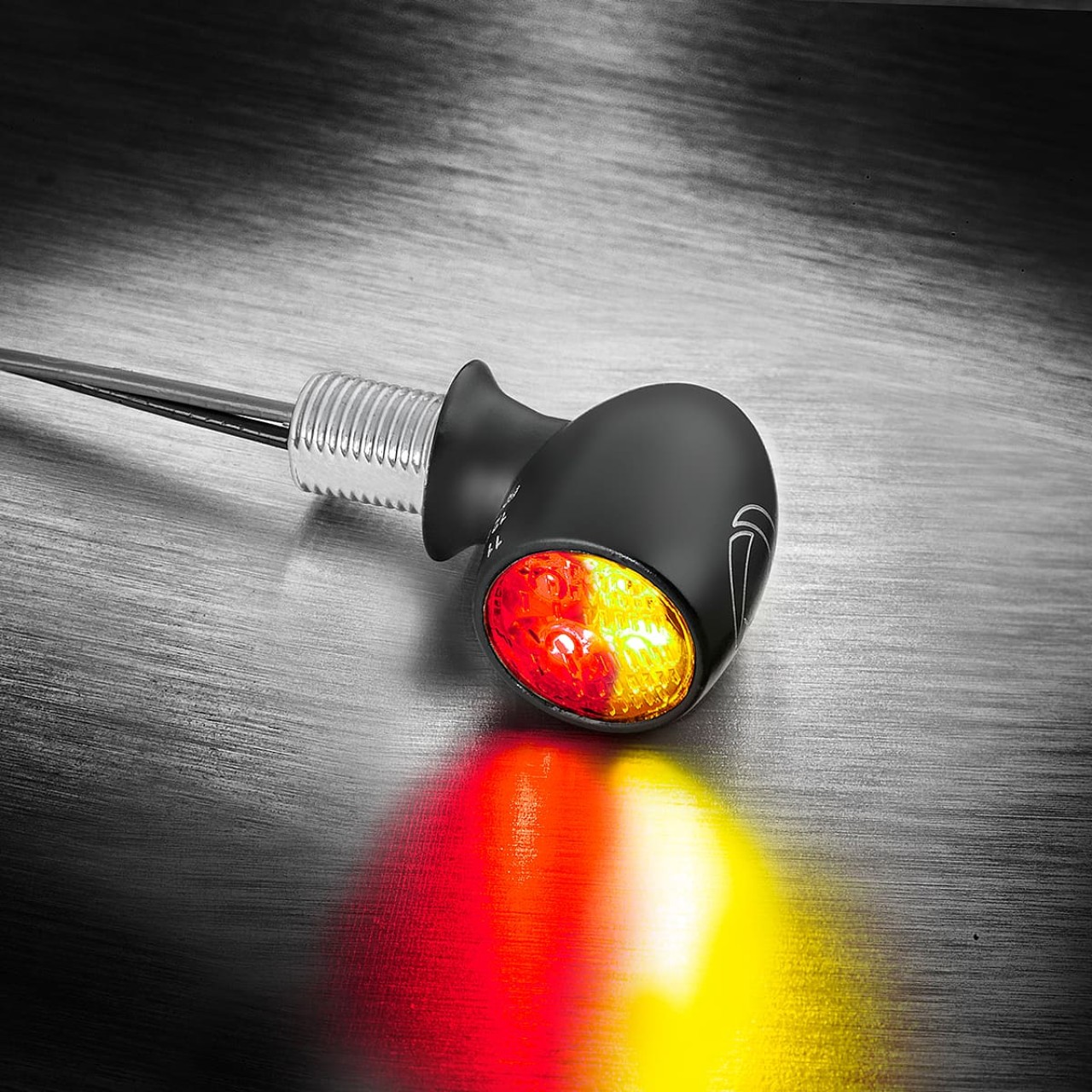 Kellermann turn signal, rear and brake light, Atto DF, steel, LED, HL/HR 12 V, black matt