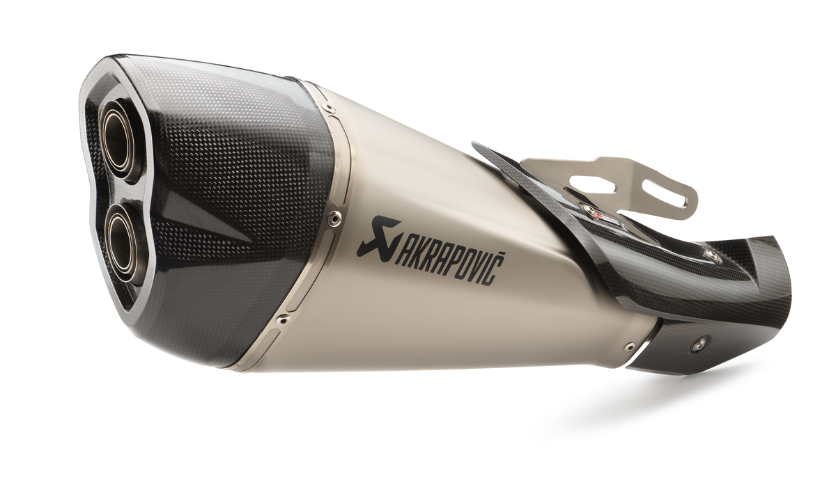 Akrapovic Slip-On LINE exhaust system silver for 1290 Super Duke R (Bj.20-)