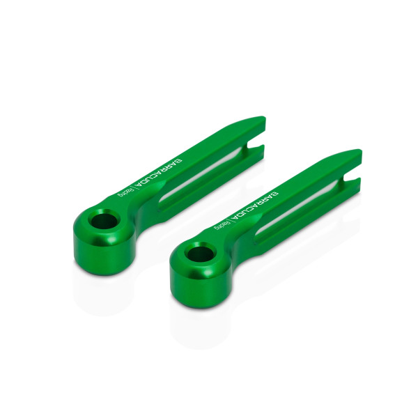 Green end pieces for Barracuda brake and clutch lever set