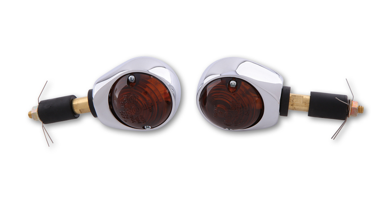 HIGHSIDER Smart ox-eye bulb handlebar end blinker housing chrome / lens smoke gray (pair), before