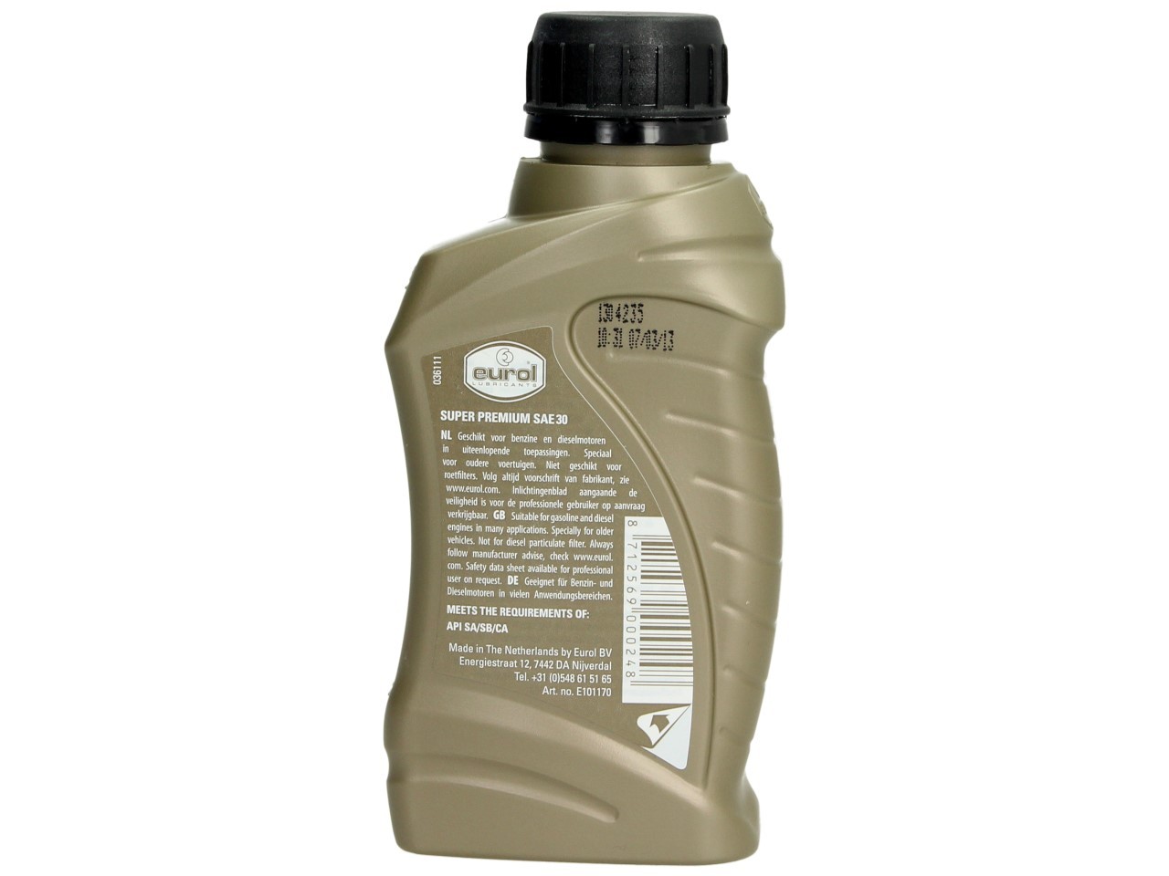 Eurol gear oil, SAE 30, Eurol SAE 30, 0.250 l, E101170