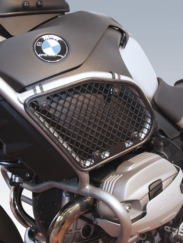 Fuel tank guard for BMW R 1200 GS Adventure, steel, black