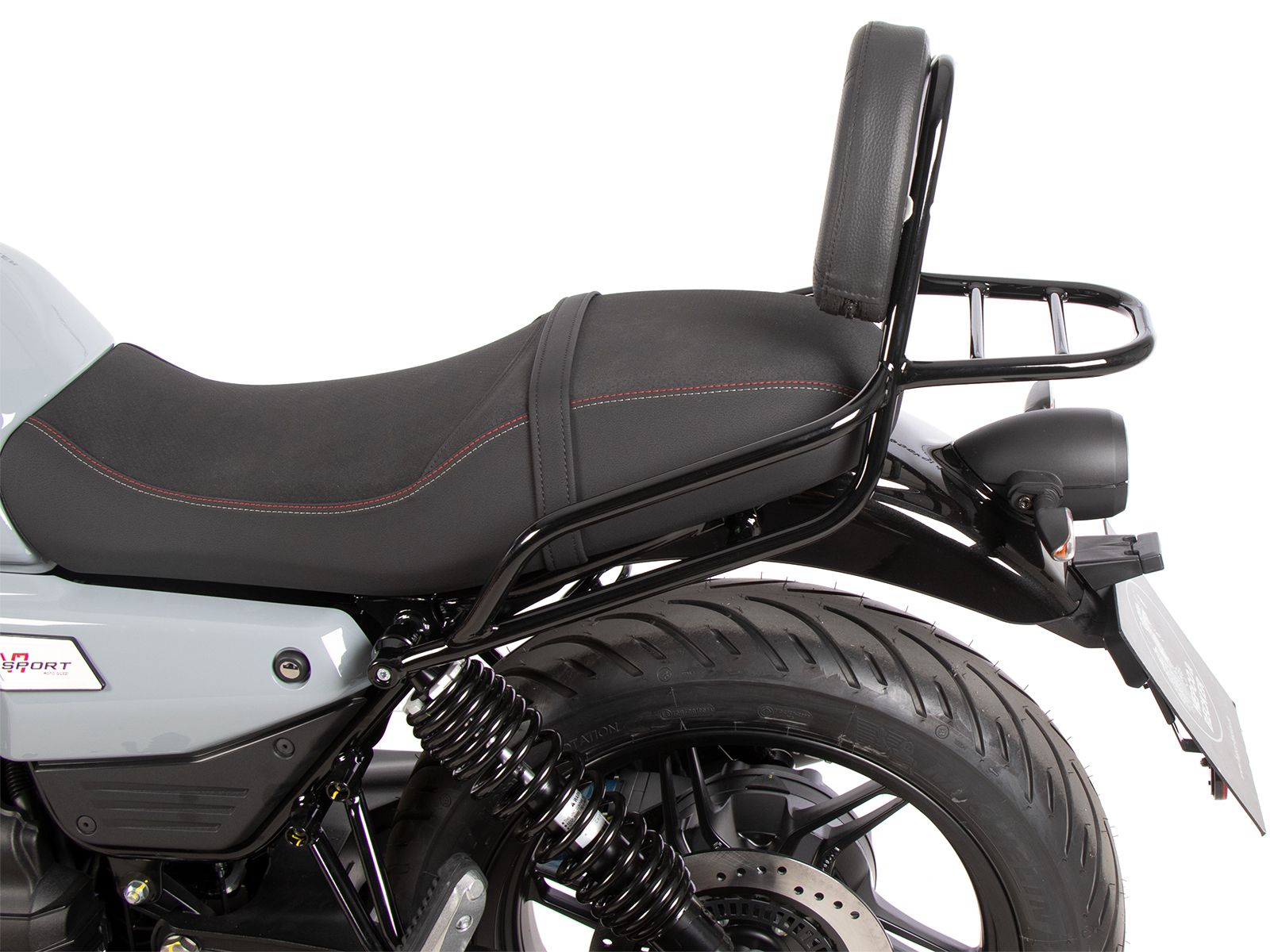 Sissybar with luggage rack black for Moto Guzzi V7 850 Sport (25-) Hepco & Becker