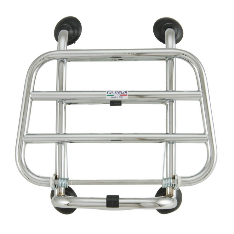 Luggage rack front for Vespa Primavera /Sprint /Elettrica 50-150ccm, foldable, chrome