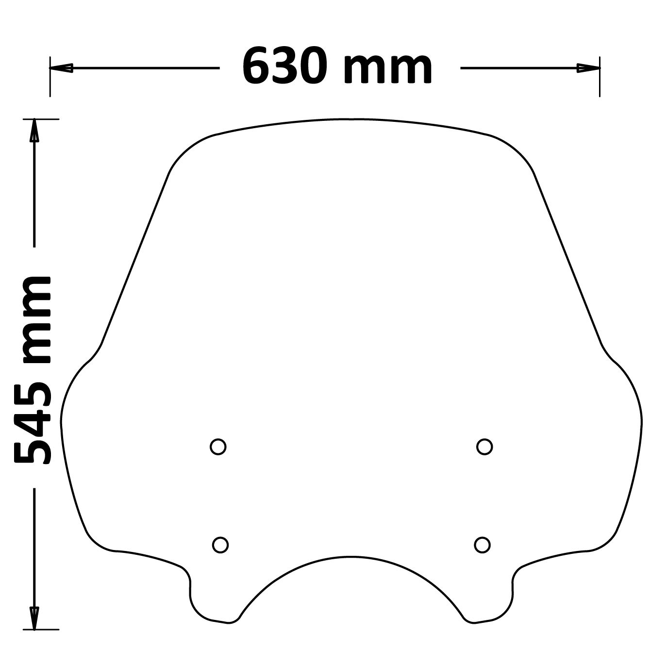 High windshield clear for Moto Guzzi Audace (17-20)