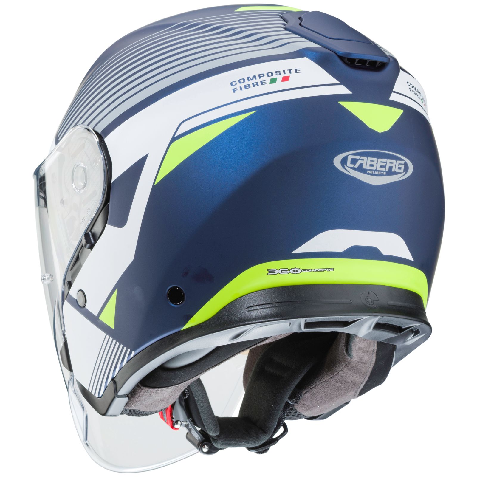 Caberg Helmet Flyon Rio, matte blue / white fluo yellow