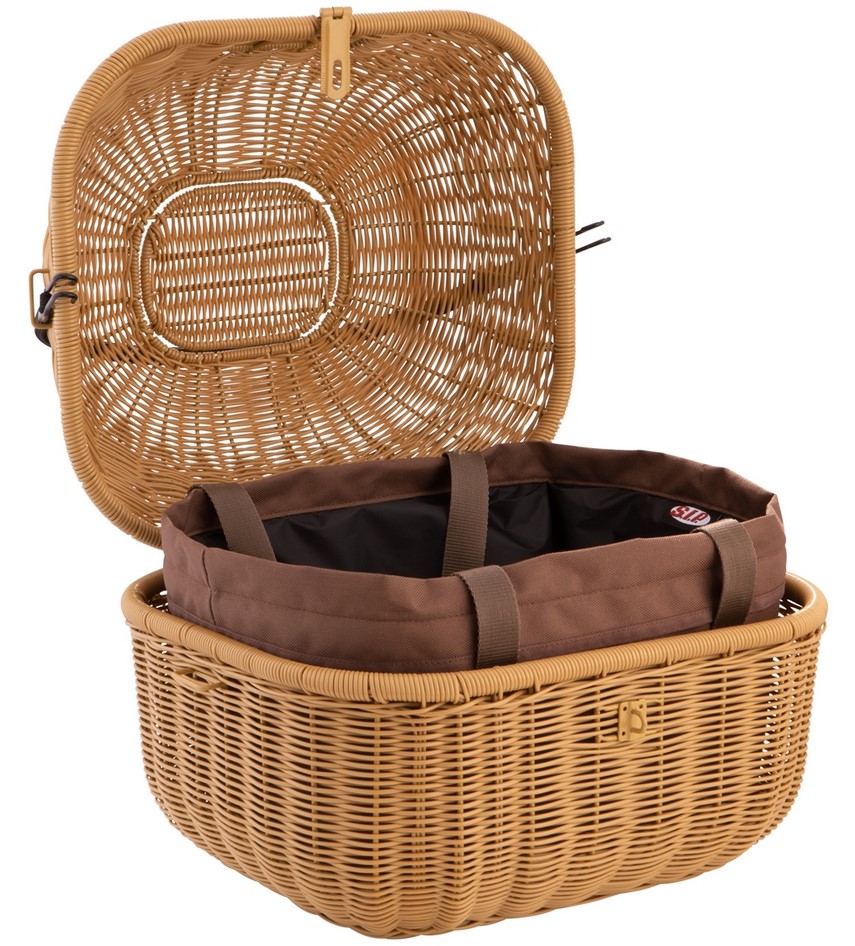 Luggage basket kit Classic for Vespa GTS/GTV/GT60 125-300cc, brown