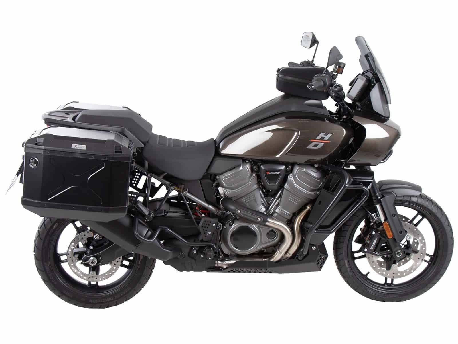 Case carrier set Cutout incl. case set Xplorer Cutout black for Harley Davidson Pan America (21-)