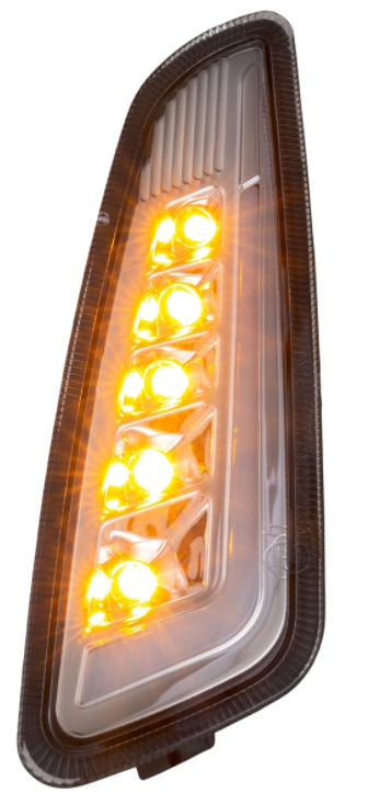 Turn signal kit front & rear for Vespa Primavera/Sprint 125-150cc 2T/4T AC, clear