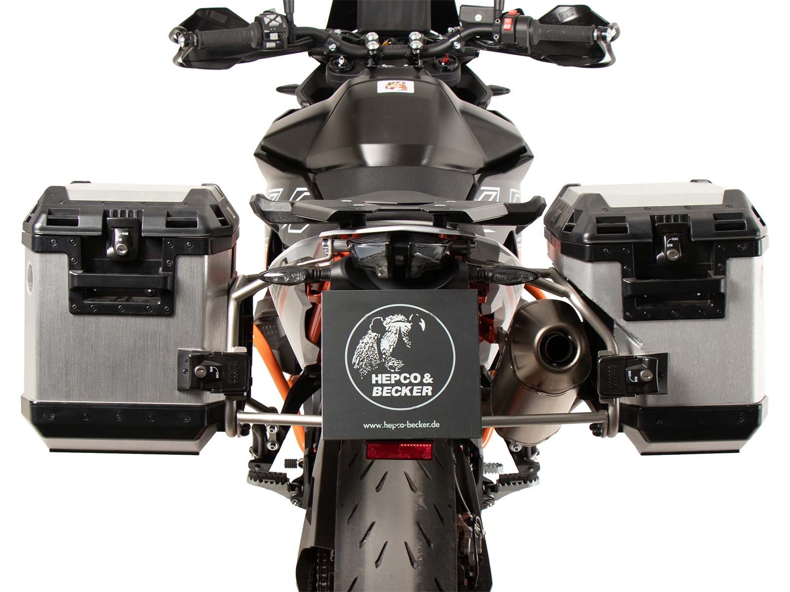 Side case set cutout stainless steel for KTM 890 SMT (23-) Hepco & Becker