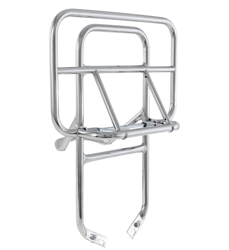 Rear luggage rack for Vespa PX 80-200cc, foldable, chrome