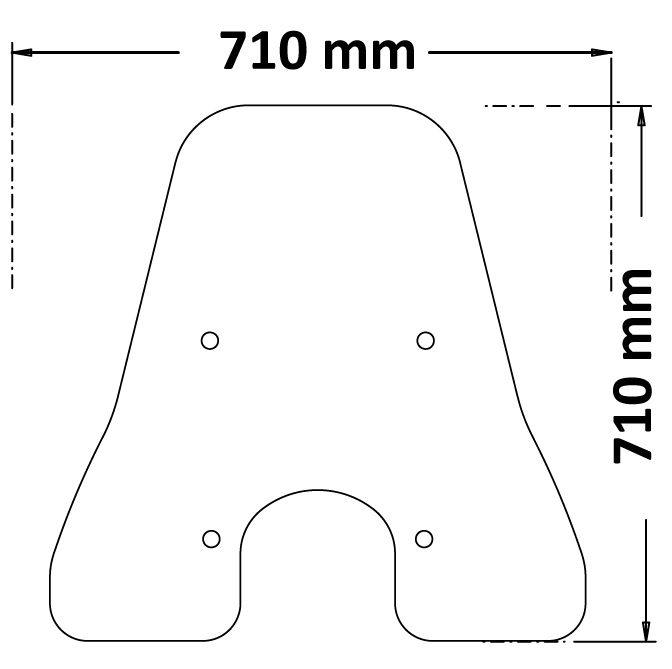 Windshield original type clear for Vespa GTS 300 (23-)