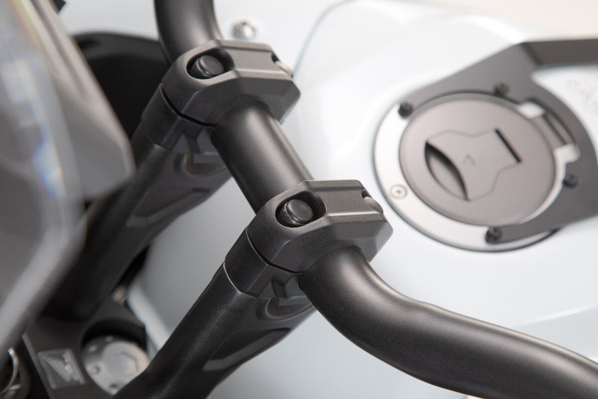 SW-Motech handlebar riser, black for Ø 28 mm handlebars, H=20 mm