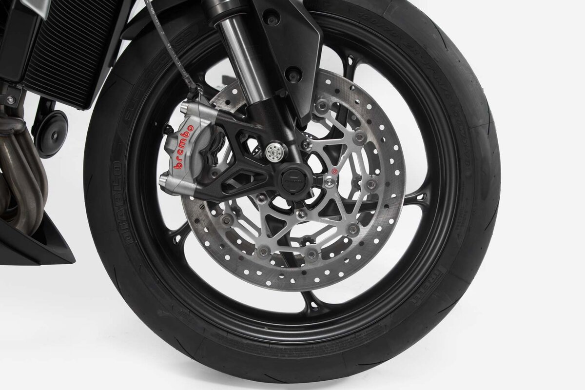 Crash pad kit for front axle for Moto-Guzzi V85 TT SW Motech