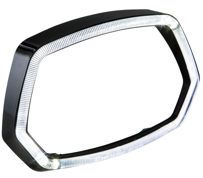 Lamp ring black shiny LED light ring for Vespa Sprint 50cc 2T/4T ('13-'18)