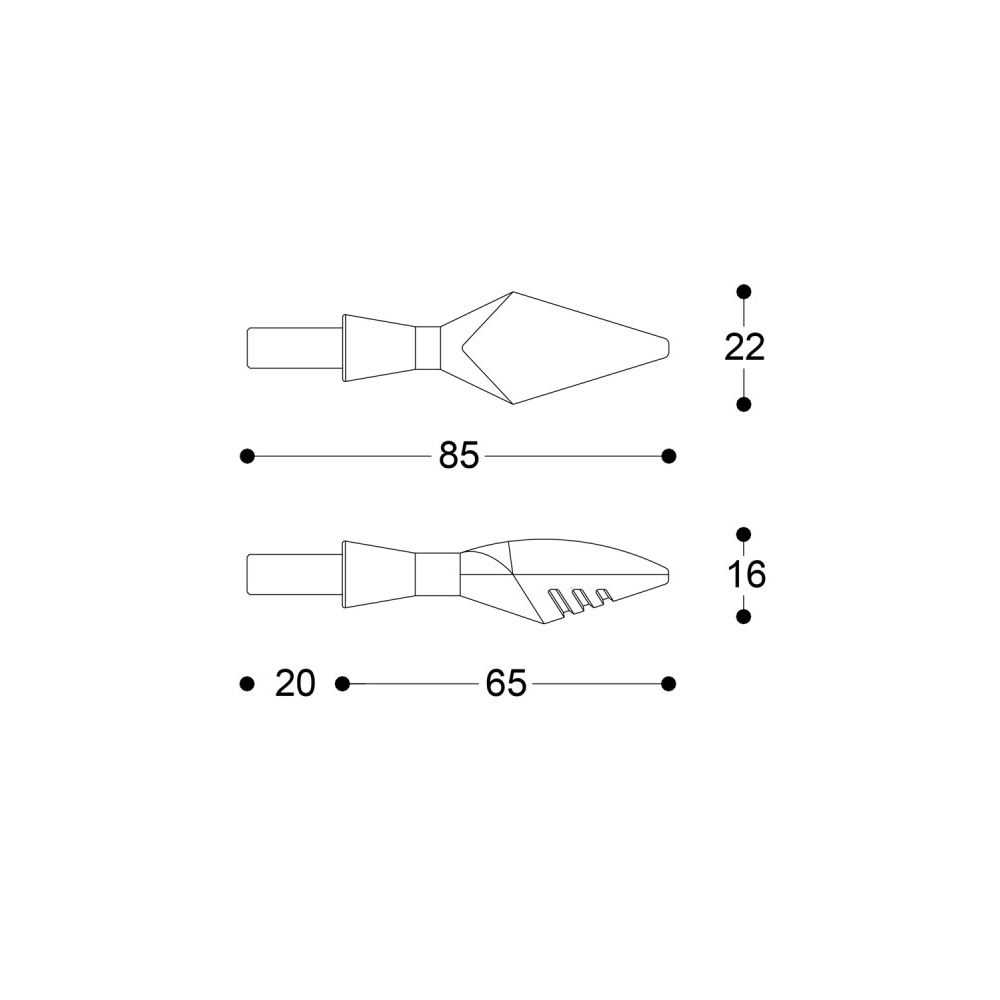 Barracuda turn signal X-LED B-LUX silver
