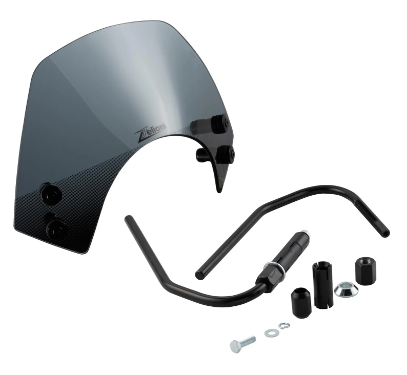 Flyscreen ZELIONI Racing for Vespa GTS/GTS Super 125-300cc, black tinted