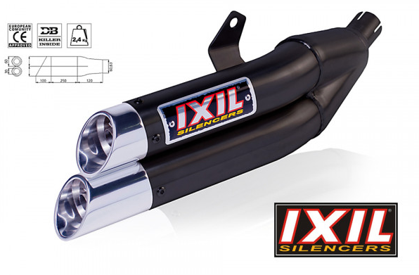 IXIL HYPERLOW BLACK XL stainless steel complete system for Honda CB 650 F / CBR 650 F (Bj.14-)