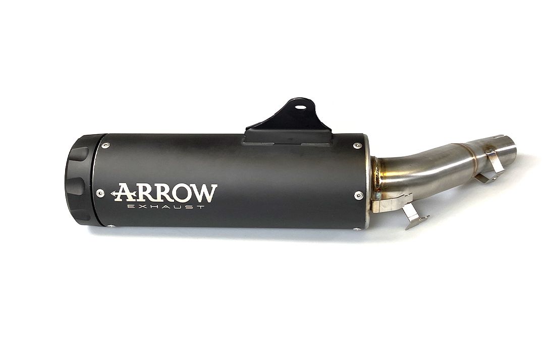 ARROW Exhaust REBEL DARK Slip-On with black aluminum end cap for Honda CMX 1100 Rebel /DCT (21-25)
