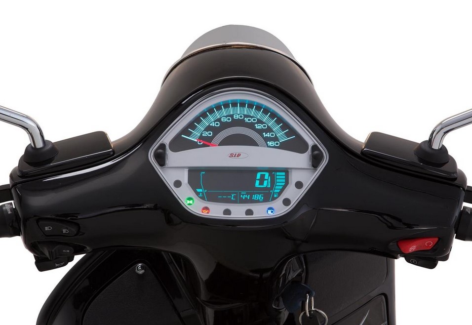Tachometer/Speedometer for Vespa GTS/GTS Super/GTS SuperSport, i.e., 125-300cc (-'14), silver