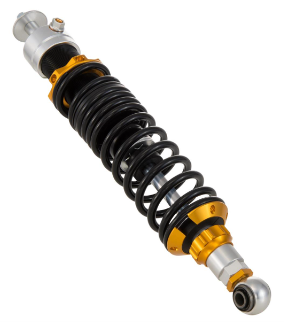 Rear shock absorber for Vespa Primavera/Sprint 125-150cc ('14-), black/silver/orange
