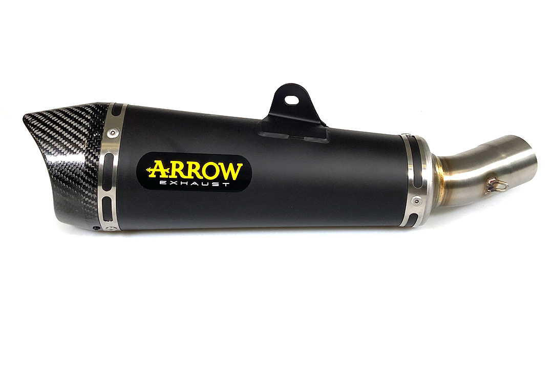 ARROW Auspuff DARK X-KONE für Honda MSX125 Modelljahr 2016-2019, Edelstahl schwarz (Nur mit ARROW Kr