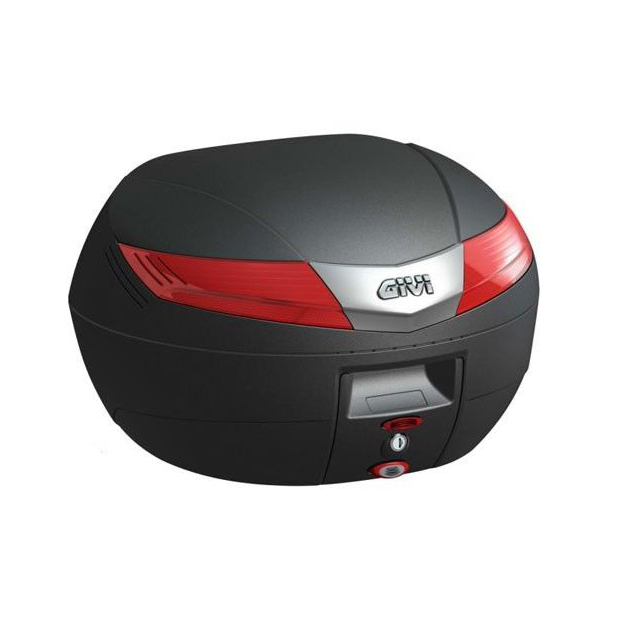 V40 MONOKEY top case 40 liters black matt with red reflectors Givi