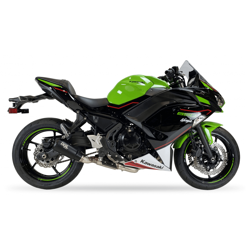 IXIL RB complete system with catalytic converter for Kawasaki Z 650 /RS, 650 Ninja (21-), black, E-approved, Euro5