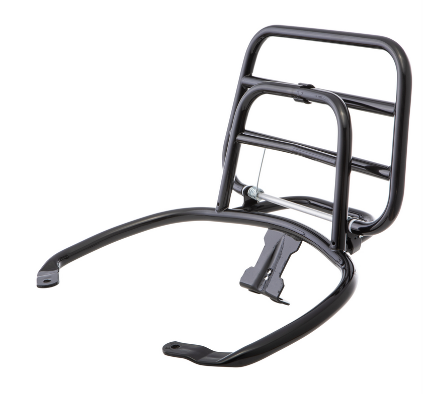 Rear luggage rack for Vespa Primavera /Sprint 50-150ccm, foldable, black glossy