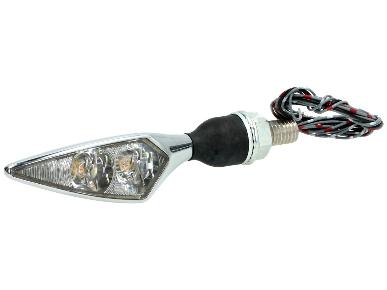 Kellermann turn signal, rear and brake light, Rhombus DF, steel, LED, HL, 12 V, shiny chrome, M8x20