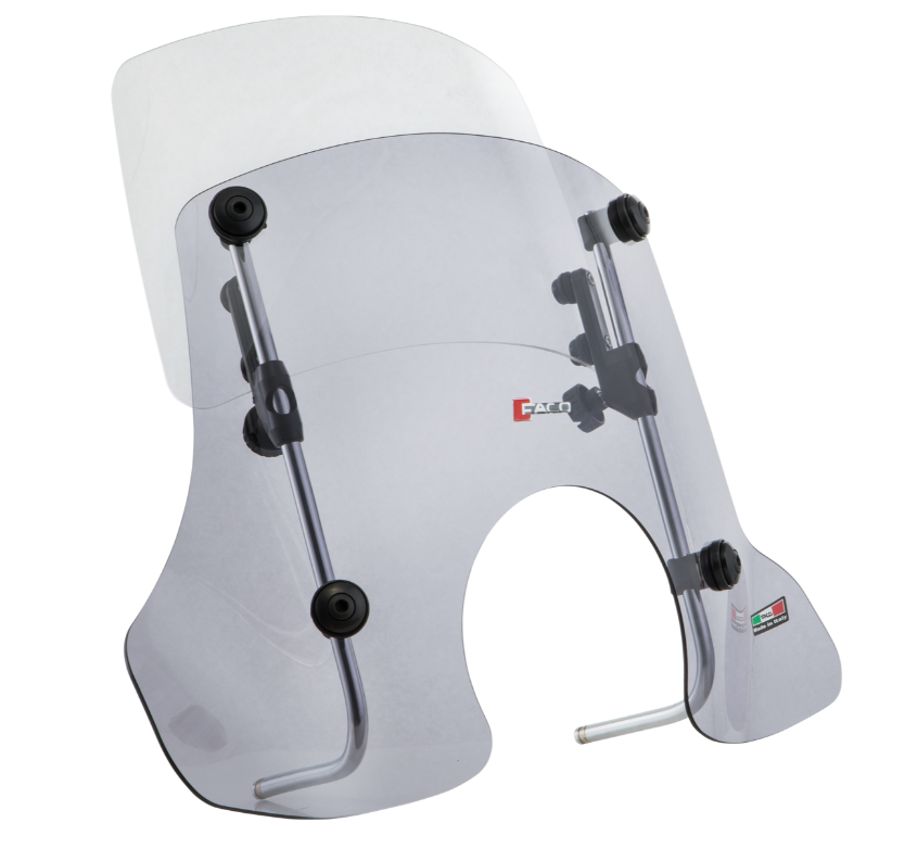 Windshield FACO "Twin-Screen" for Vespa PX 80-200cc, tinted