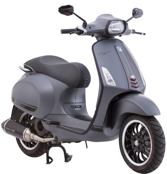 Connection piece mono slot leg shield black matt for Vespa Primavera/​Sprint 50-150ccm