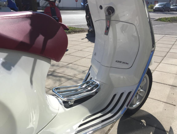 Luggage rack step-through chrome for Vespa Primavera/Sprint 50-150ccm