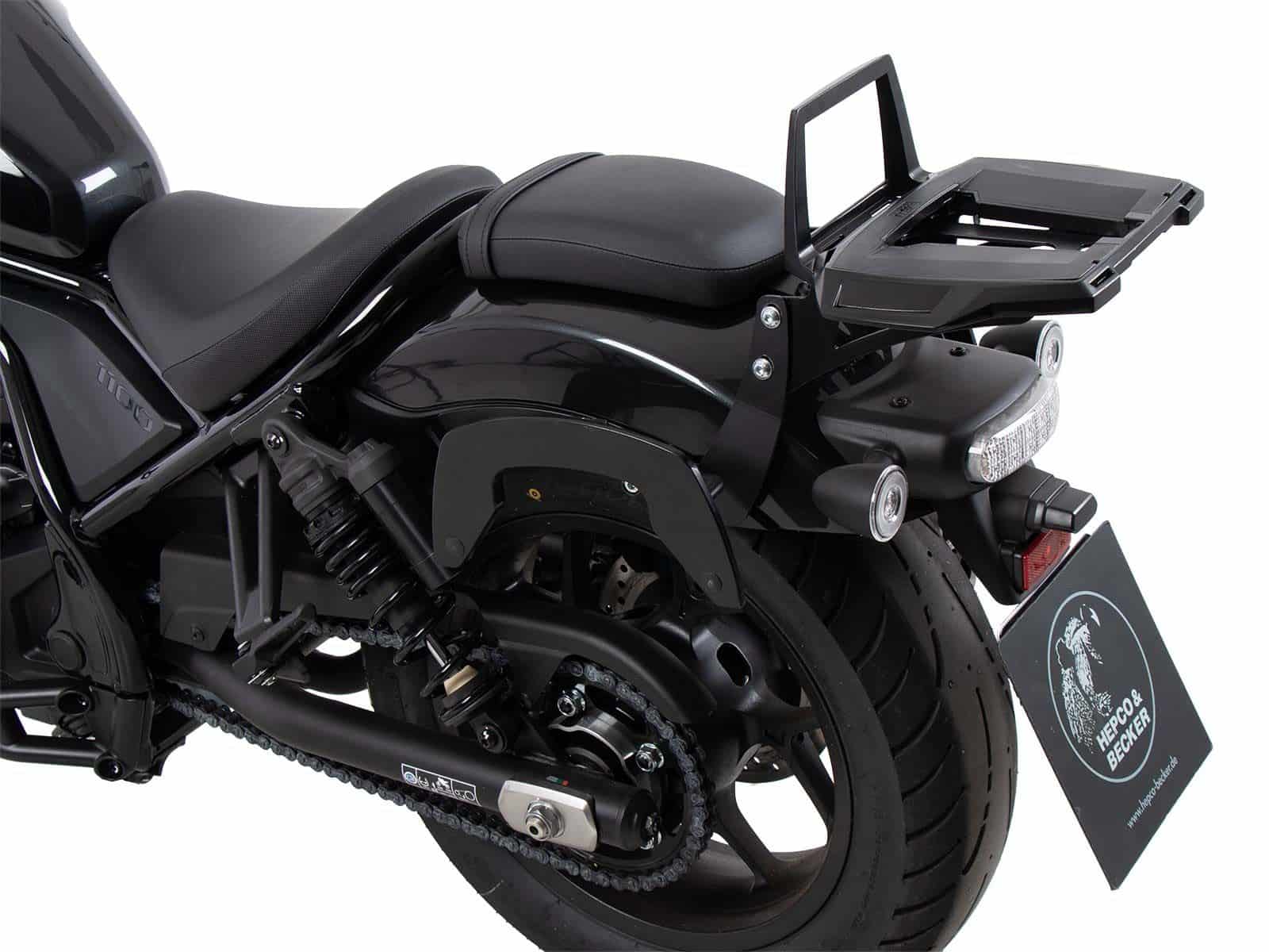 Alurack top case carrier black for Honda CMX 1100 Rebel /DCT (21-24) Hepco & Becker