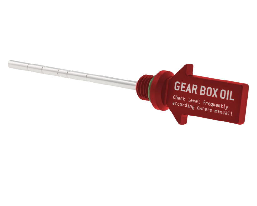 Oil dipstick gear oil, red dull