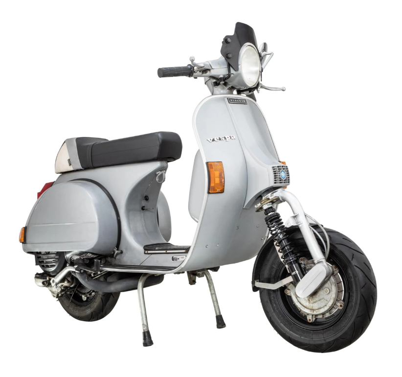 Mudguard 2.0 Garelli Race EVO II for Vespa PX 80-200cc, carbon clear, holder stainless steel