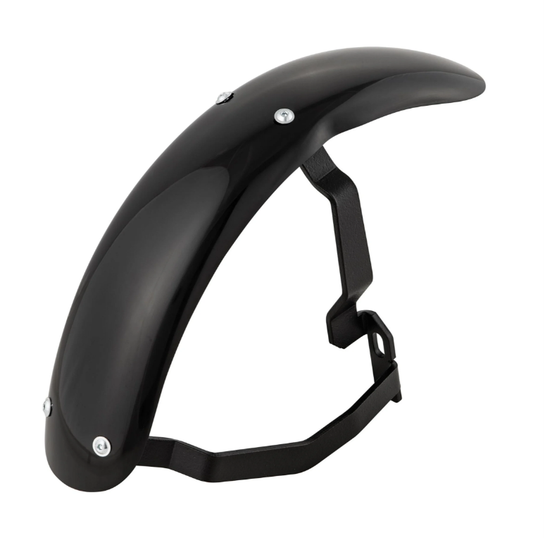 Mudguard 2.0 Garelli Race EVO II for Vespa PX 80-200cc, GRP black, bracket black