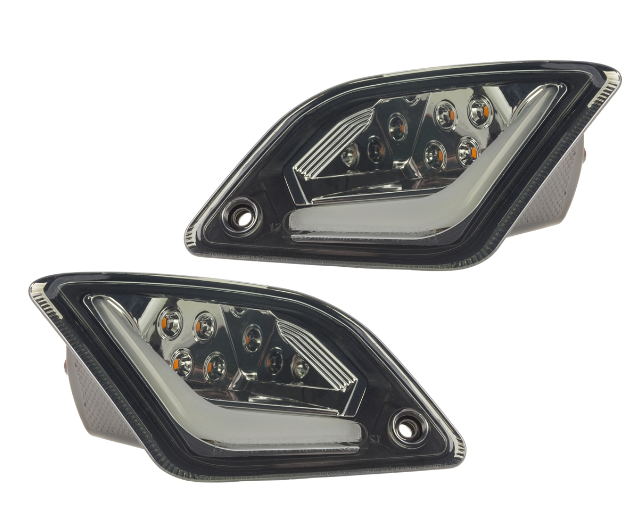 Turn signal kit front & rear for Vespa GTS/GTS Super/GTV 125-300cc ('14-), tinted