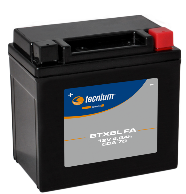 Tecnium maintenance-free battery activated at the factory - BTX5L