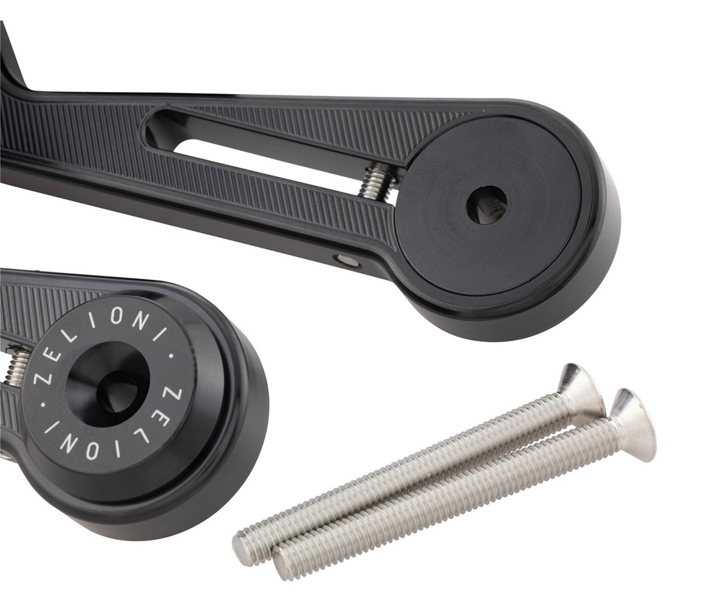 Handlebar end mirror ZELIONI for Vespa, right and left, black anodized